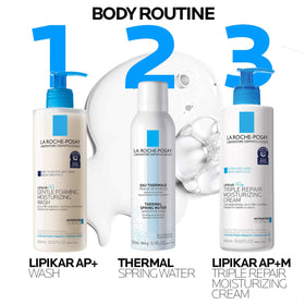 La Roche-Posay placed on bathroom vanity for daily soothing routine