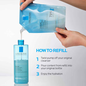 La Roche-Posay ingredient label close-up highlighting niacinamide and ceramide