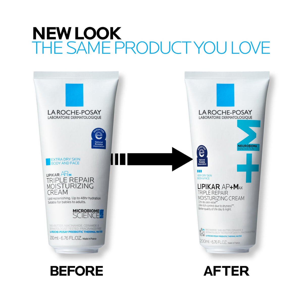 La Roche-Posay used on adult and baby legs illustrating family-safe hydration