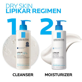 La Roche-Posay Lipikar on bathroom shelf in lifestyle scene promoting daily routine
