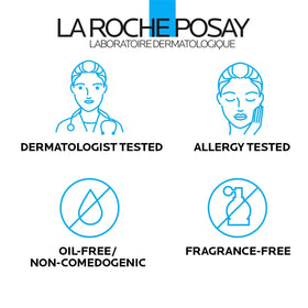 La Roche-Posay Lipikar next to a hand for size comparison and travel-friendly benefit