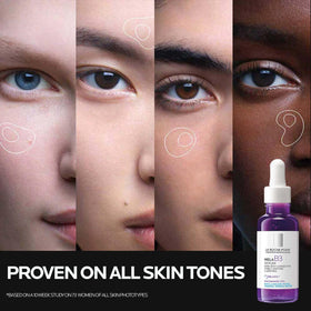 La Roche-Posay hand applying serum to cheek for targeted correction