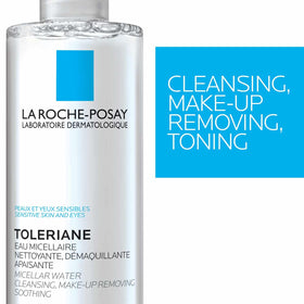 La Roche-Posay texture close-up on cotton pad showing lightweight hydration