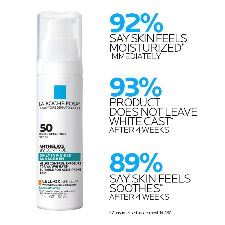 La Roche-Posay product applied on facial skin, showing invisible blend benefit