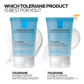 La Roche-Posay macro of powders showing mattifying perlite and silica benefits