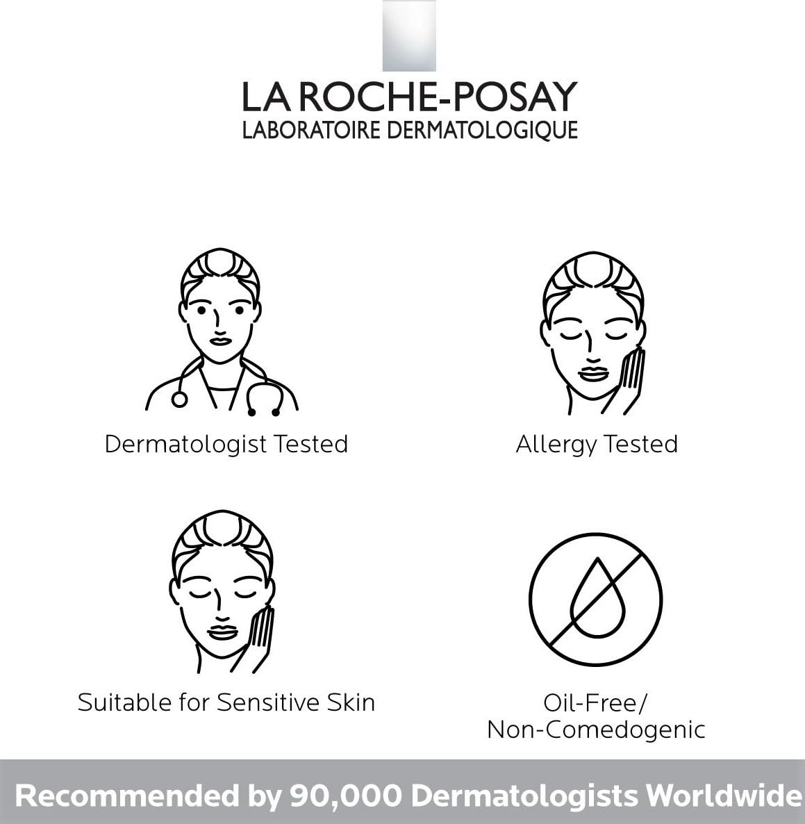 La Roche-Posay bottle staged with skincare routine, suggests daytime protection and consistent use