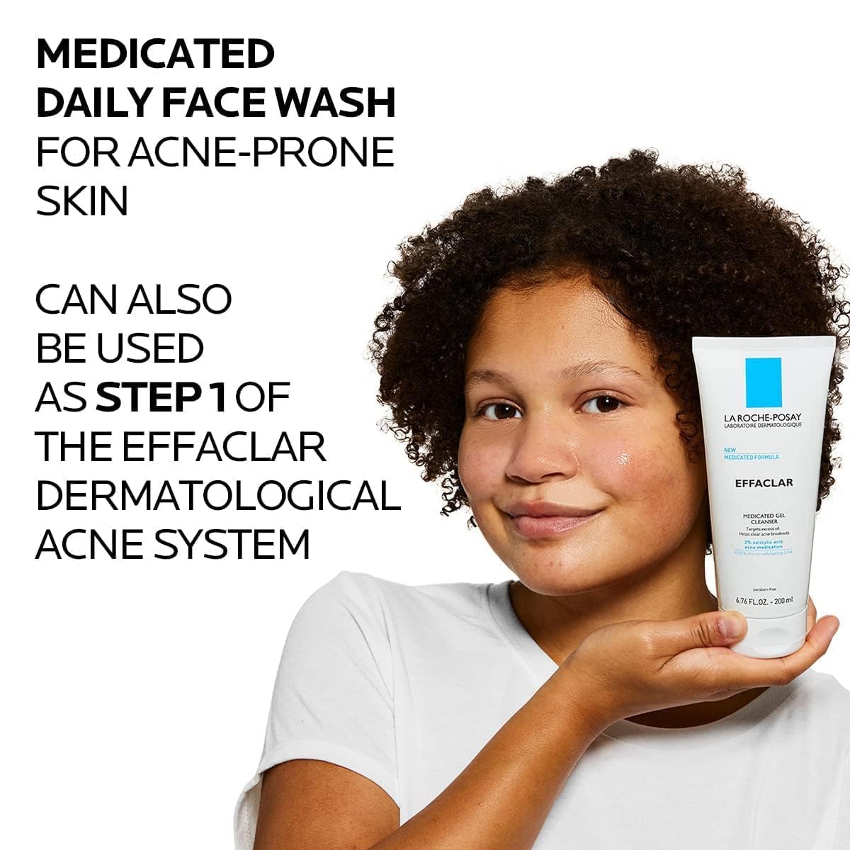 La Roche-Posay pump dispensing foam demonstrating easy application