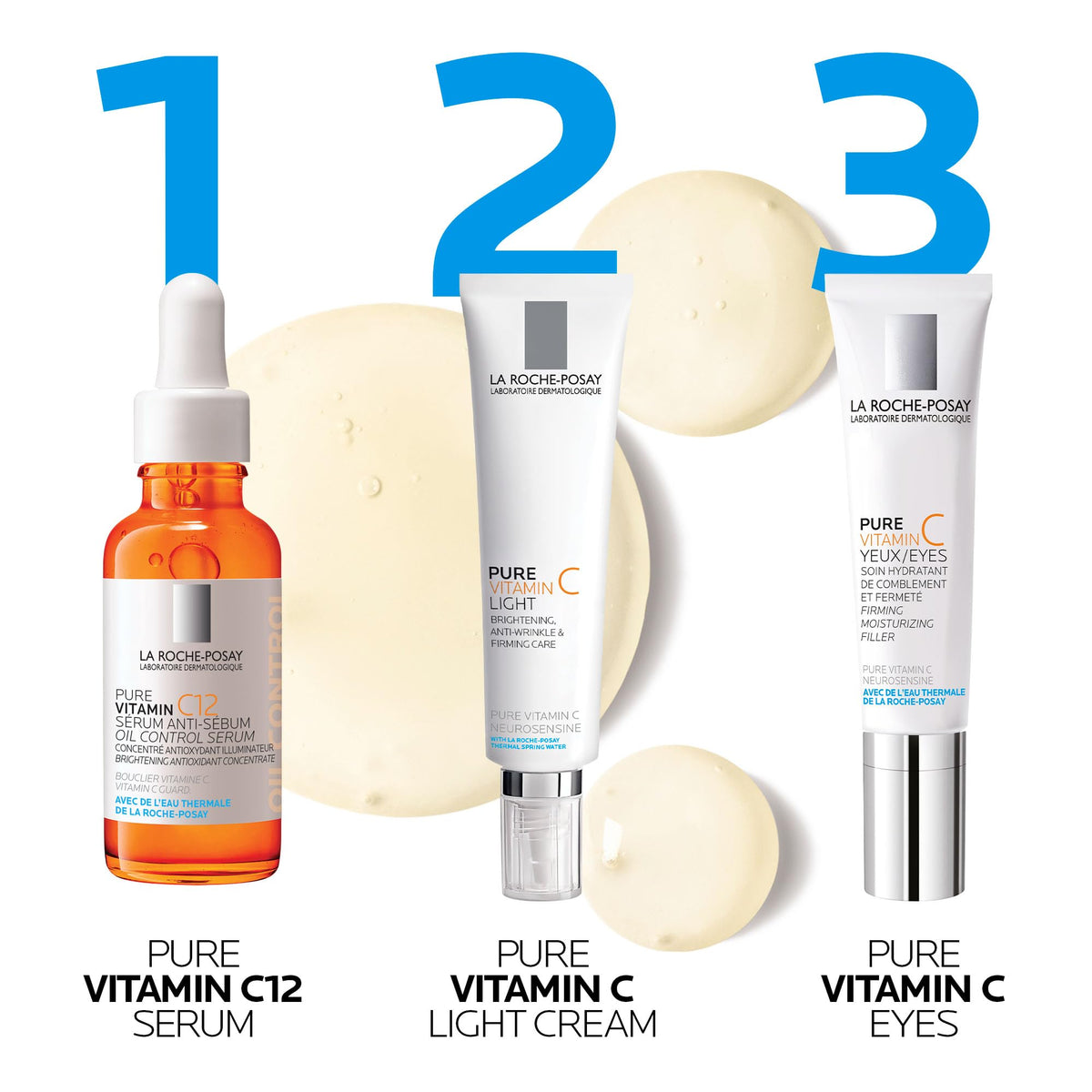 La Roche-Posay jar next to ruler for 1.35 oz size comparison and portability benefit