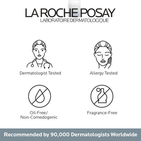 La Roche-Posay close-up label highlighting active ingredients and gentle formula