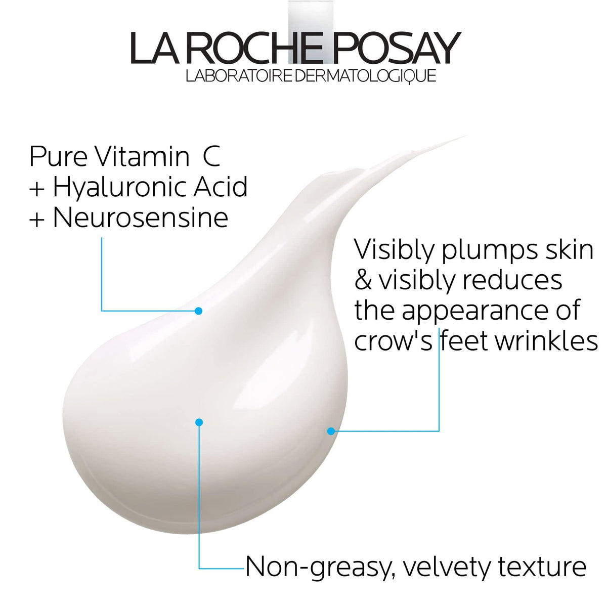 La Roche-Posay open tube showing creamy texture, demonstrates quick absorption