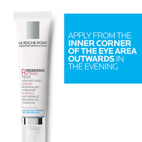 La Roche-Posay applying small dot near eye illustrating gentle use