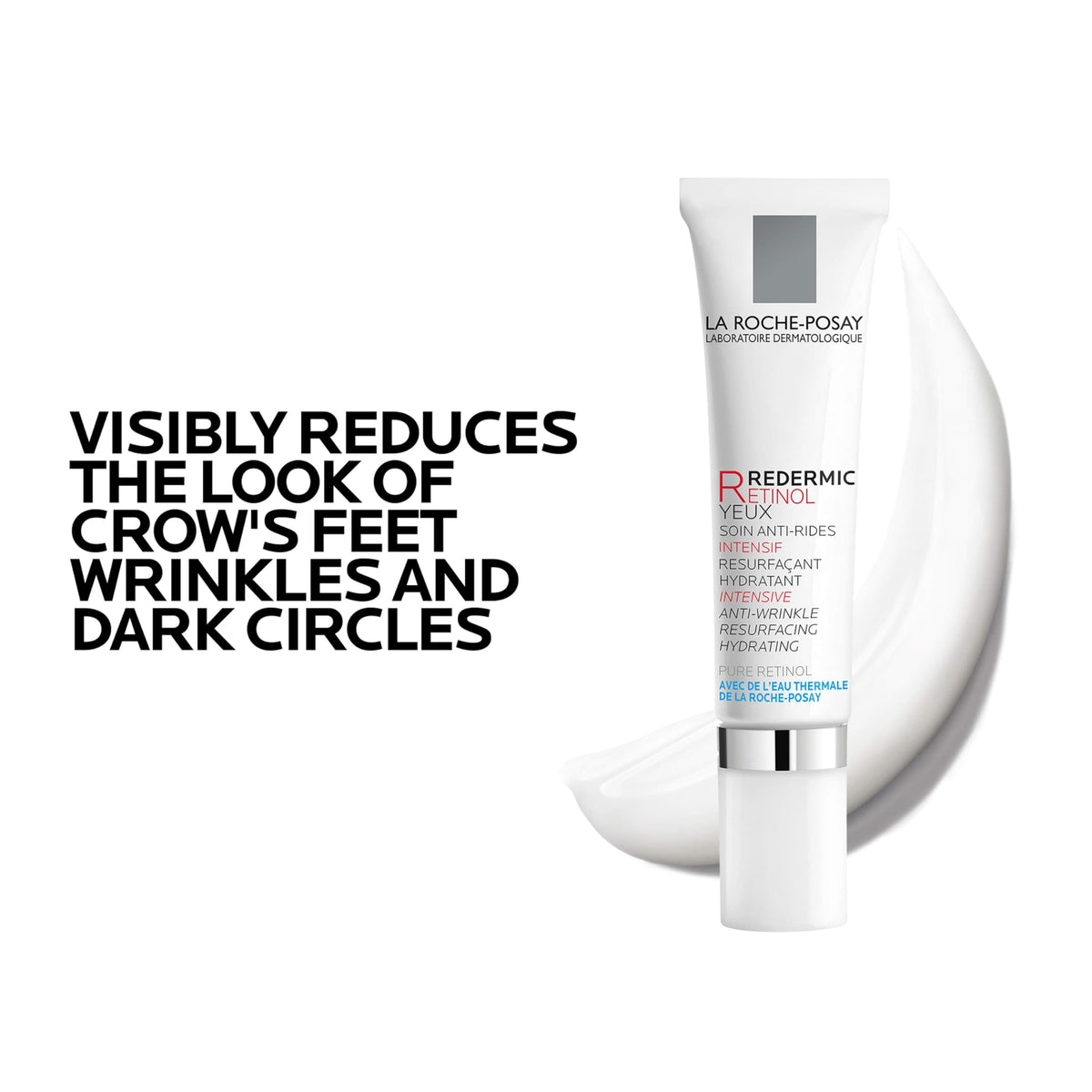 La Roche-Posay creamy texture swiped to show lightweight absorption