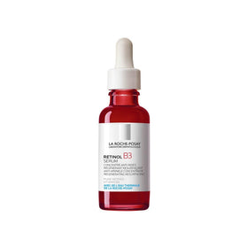 La Roche-Posay front packaging showing bottle and brand, communicates trusted dermatological care