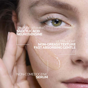 La Roche-Posay pump and cap detail, illustrating precise application