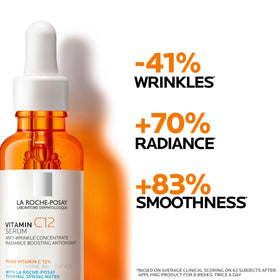 La Roche-Posay serum layered under moisturizer, showing boosted hydration