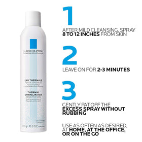 La Roche-Posay canister in hand showing 10.1 oz travel-friendly size