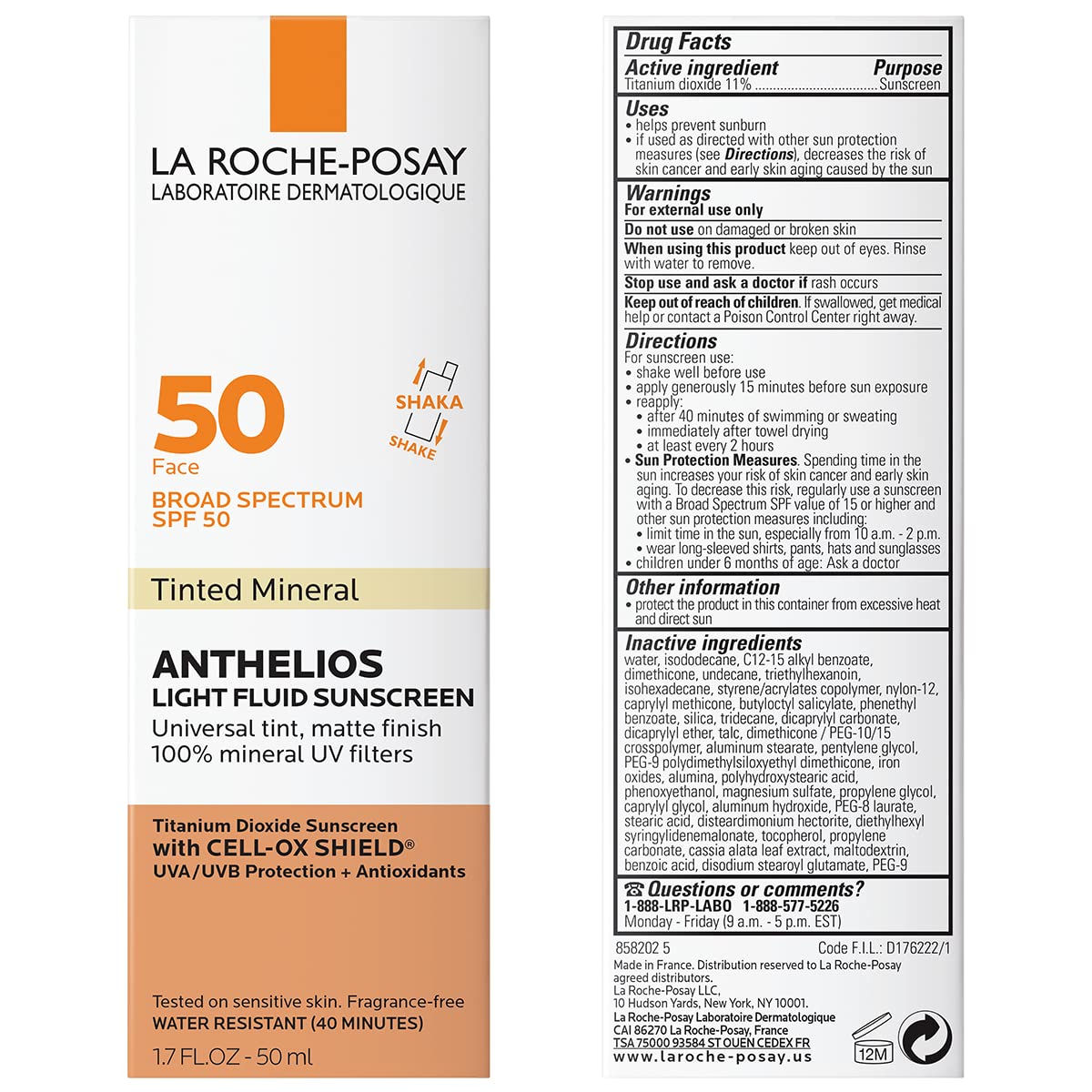 La Roche-Posay travel-size compared to full-size for scale and convenience