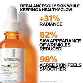 La Roche-Posay bottle next to credit card showing compact travel-friendly benefit