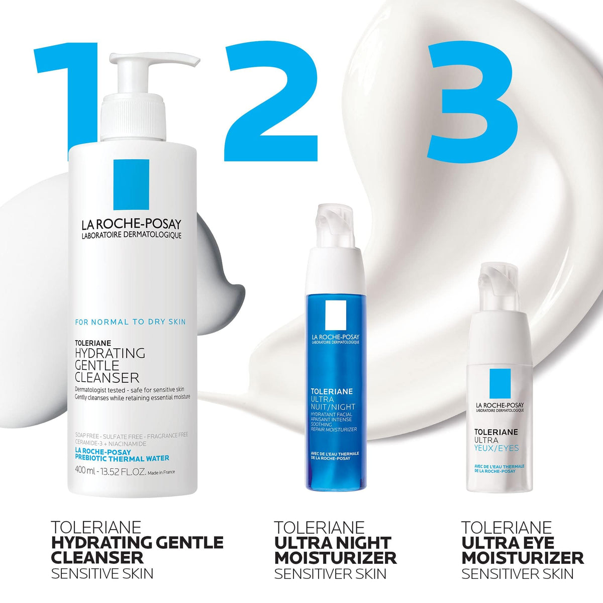 La Roche-Posay size comparison in hand showing portable moisturizer convenience
