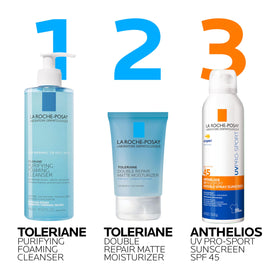 La Roche-Posay applied on athlete's arm for sweat-resistant coverage