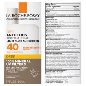 La Roche-Posay water droplets on skin to illustrate 40-minute water resistance