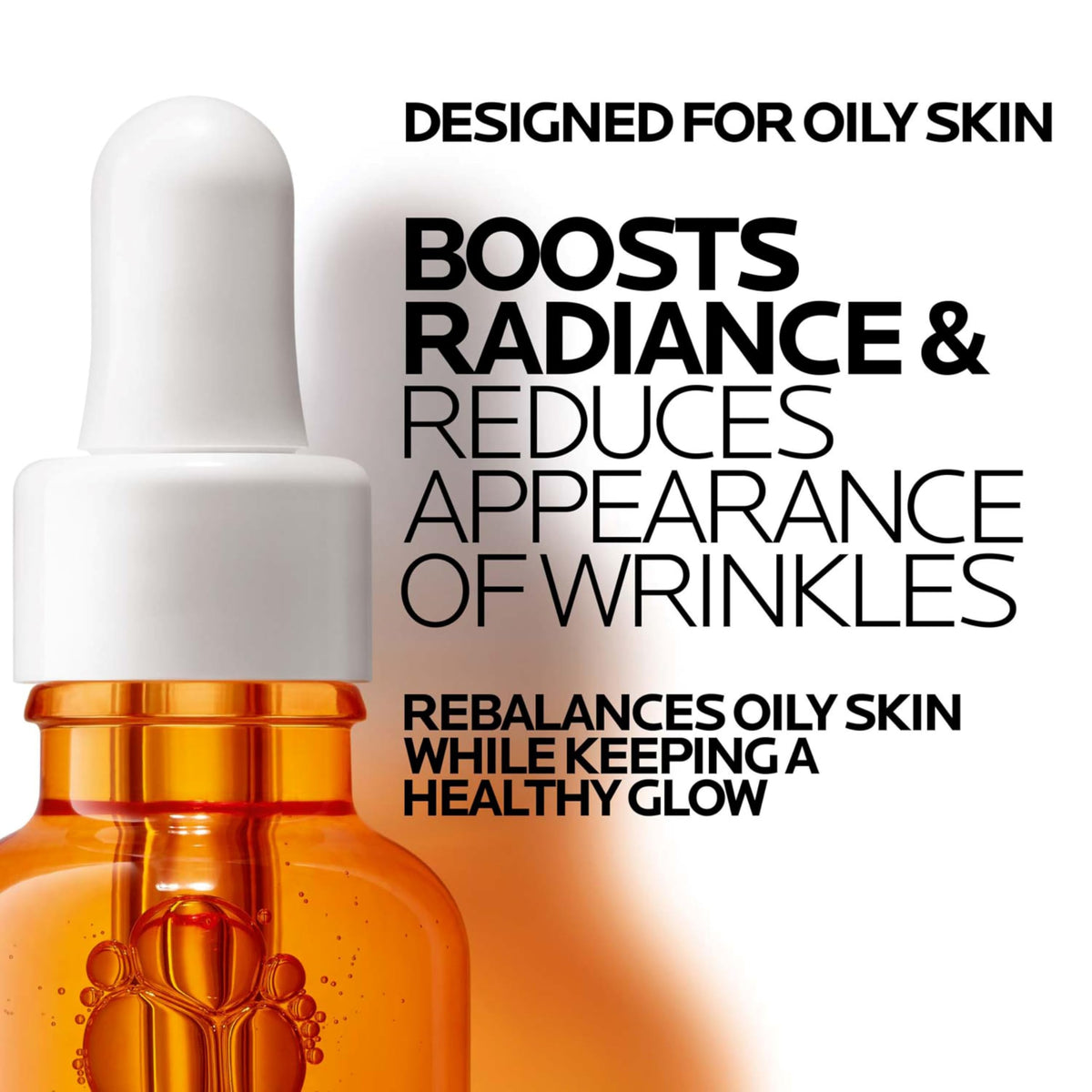 La Roche-Posay serum texture on hand demonstrating quick absorption benefit