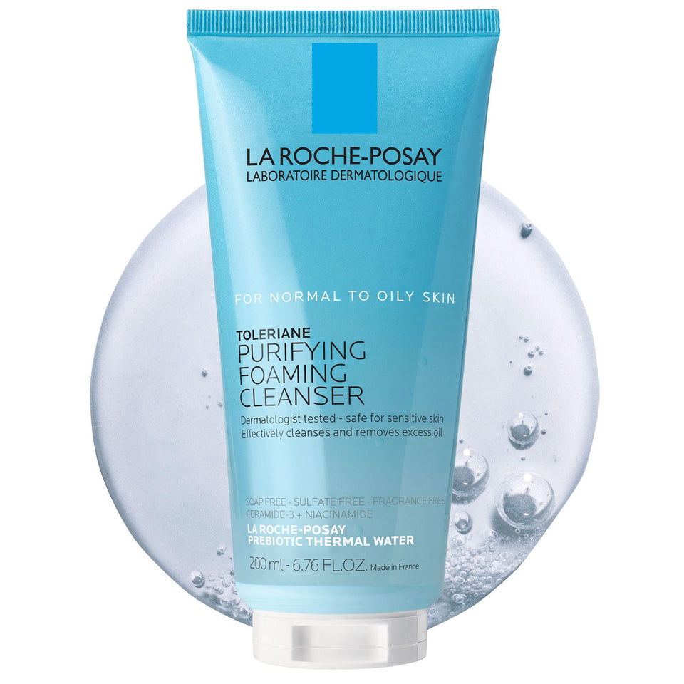 La Roche-Posay front packaging showing cleanser and clear benefit for balance