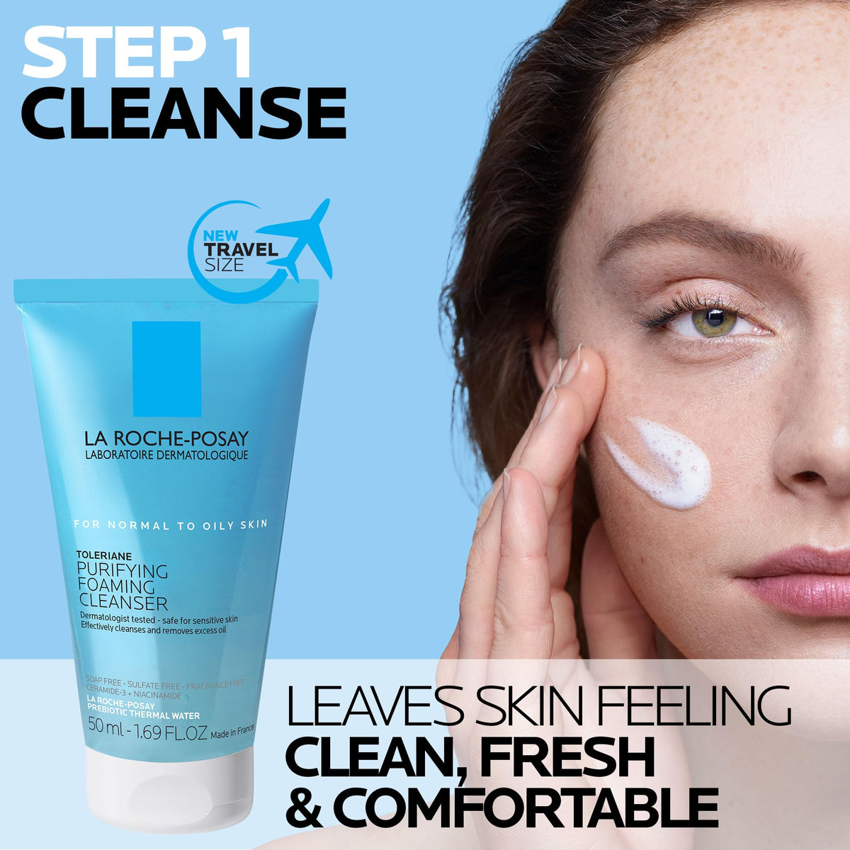 La Roche-Posay cleanser gel texture lifting oil and impurities