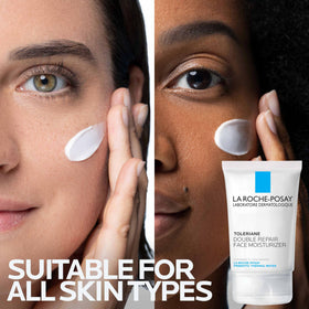 La Roche-Posay label close-up showing ceramide and niacinamide listing