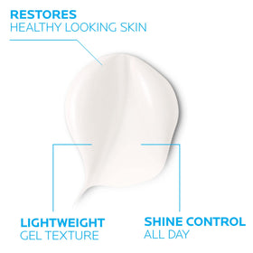 La Roche-Posay gel-cream texture close-up demonstrating lightweight, fast-absorbing hydration