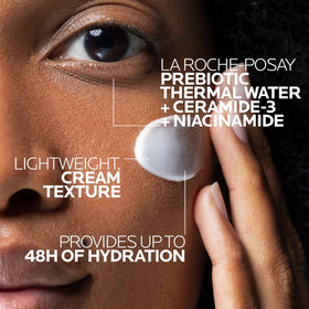 La Roche-Posay close-up cream texture illustrating lightweight hydration
