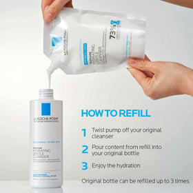 La Roche‑Posay ingredient label shot showing niacinamide and ceramide benefits