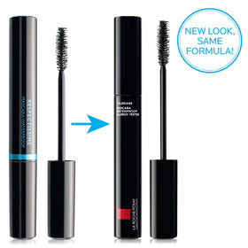 La Roche-Posay close-up of wand coating lashes delivering defined volume and comfortable hold