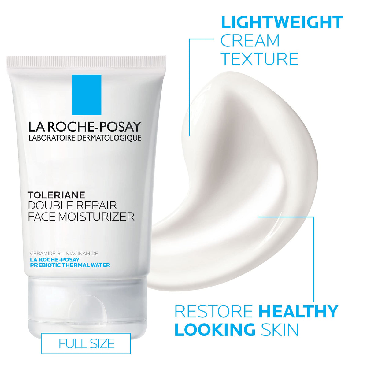 La Roche-Posay duo staged on bathroom counter illustrating daily routine use