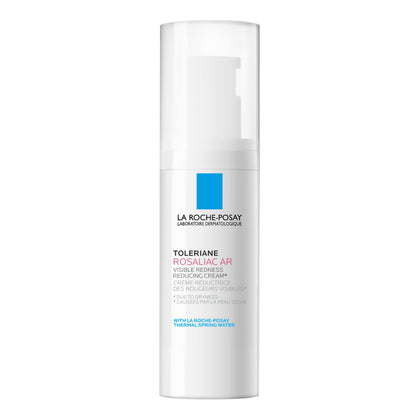 La Roche-Posay front packaging showing product and brand, promotes visible redness neutralizing