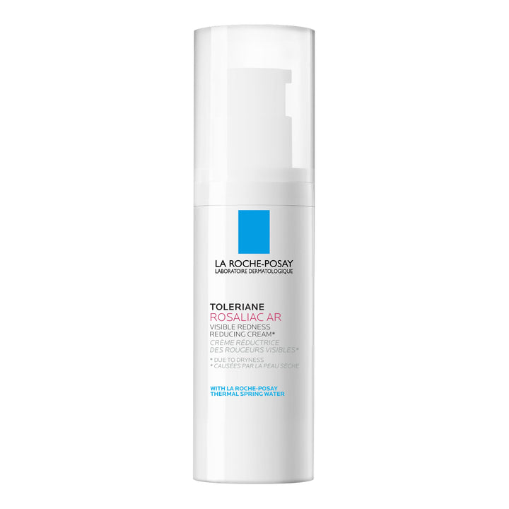 La Roche-Posay front packaging showing product and brand, promotes visible redness neutralizing