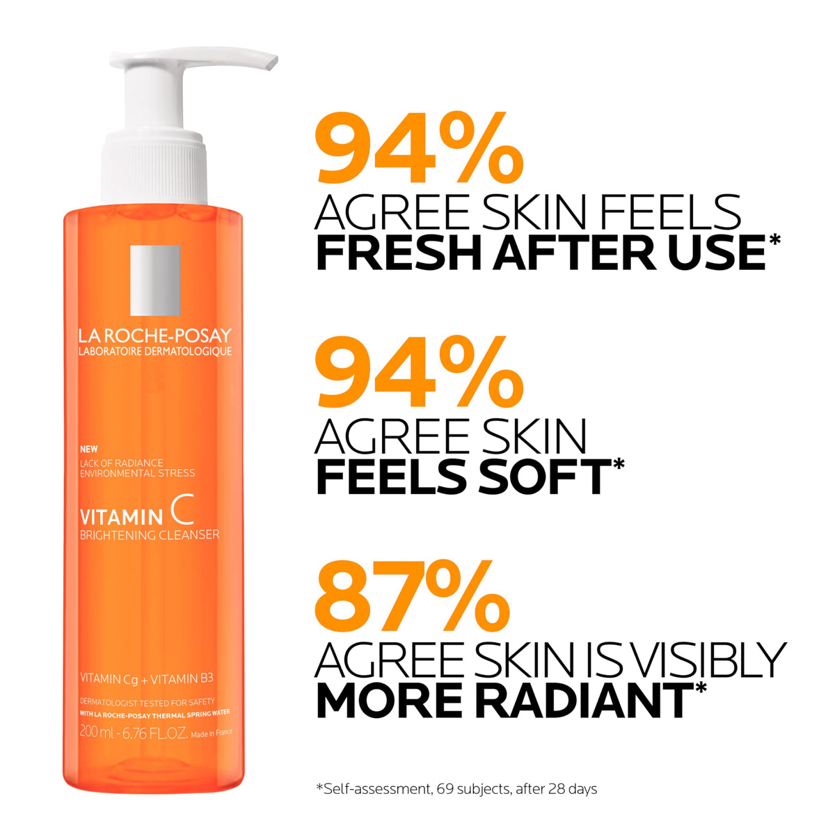 La Roche-Posay tube label close-up featuring ingredients and product benefits
