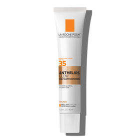 La Roche-Posay front packaging showing SPF 35 and glow finish benefits