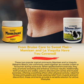 LA VAQUITA applied after exercise on thigh to illustrate soothing and recovery benefit