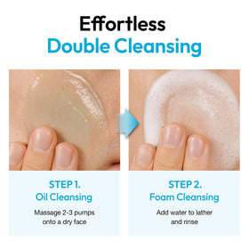 LAB BY He is_ before and after skin comparison suggesting clearer, smoother pores