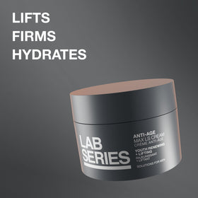 Lab Series cream texture close-up showing smooth, hydrating consistency