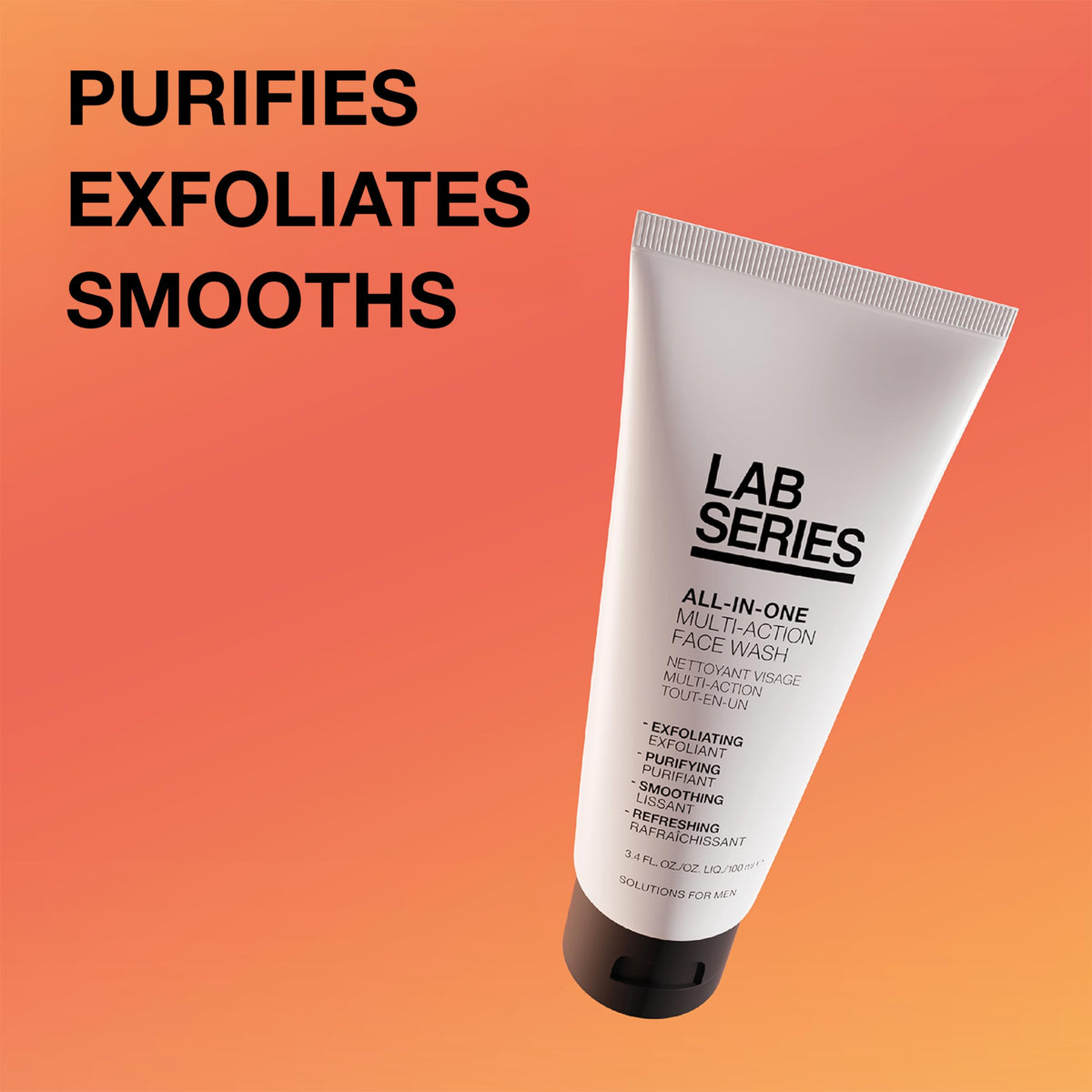 Lab Series cream-to-foam texture transforming with gentle lather benefits