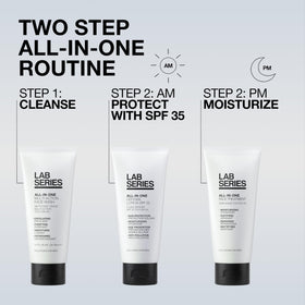 Lab Series label detail emphasizing mineral oil free and SPF benefit