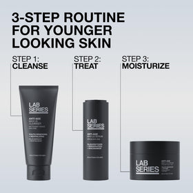 Lab Series label detail showing active ingredients for anti-aging support