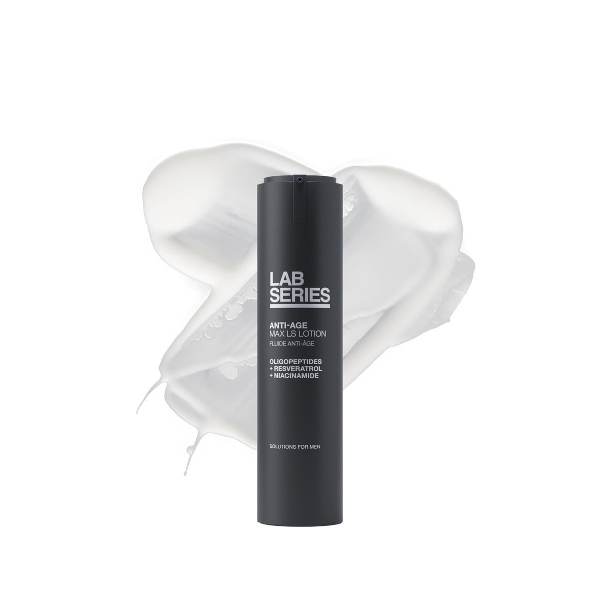 Lab Series front packaging showing compact 1.5 fl oz tube and clear branding benefits