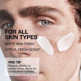 Lab Series cream texture closeup showing lightweight, fast‑absorbing finish for comfort