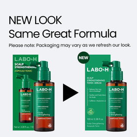 LABO-H being applied to part in hair to hydrate and soothe the scalp