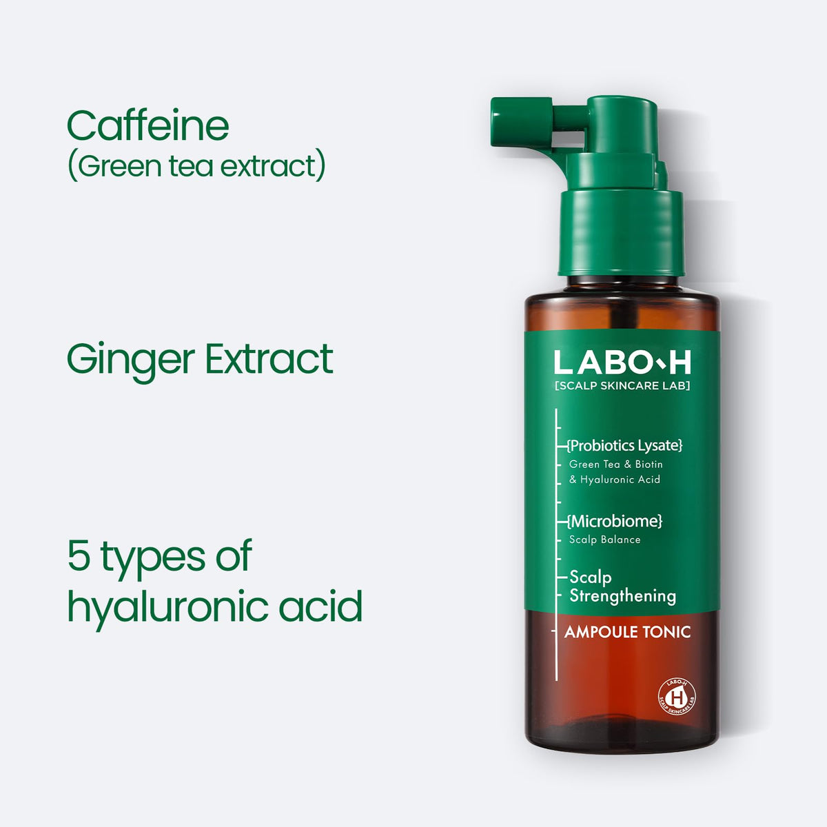 LABO-H close-up droplet texture highlighting lightweight, non-greasy finish
