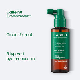 LABO-H close-up droplet texture highlighting lightweight, non-greasy finish