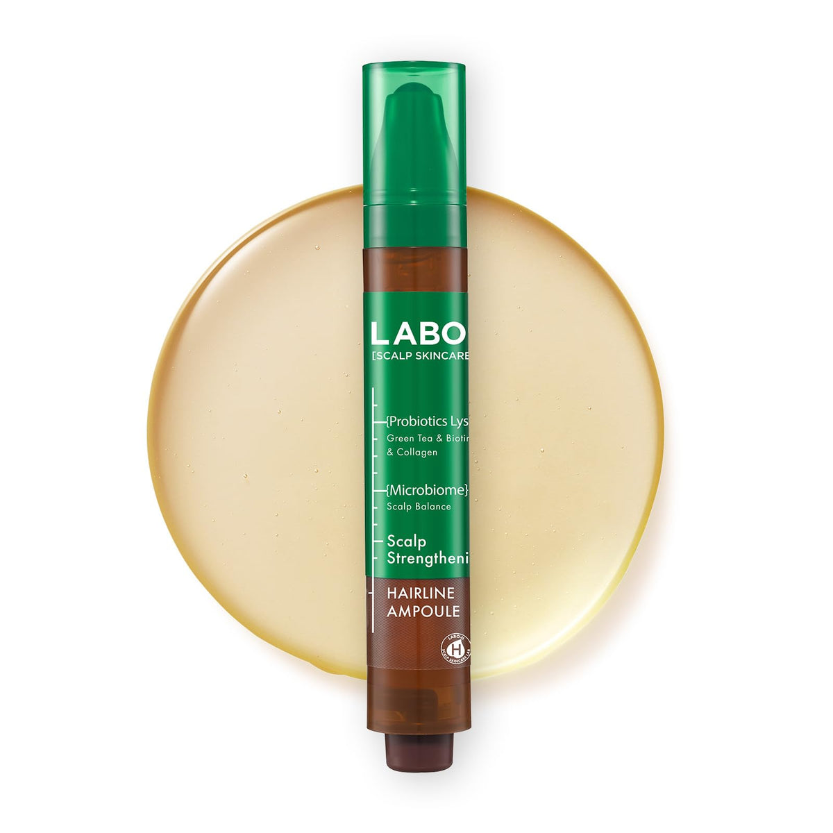 LABO-H front bottle view showing compact roll-on for easy daily application